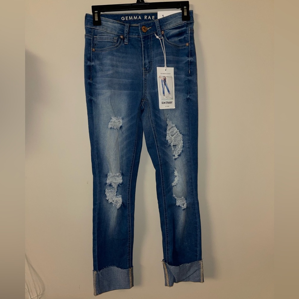 Gemma Rae Hi-Rise Slim Straight Jeans